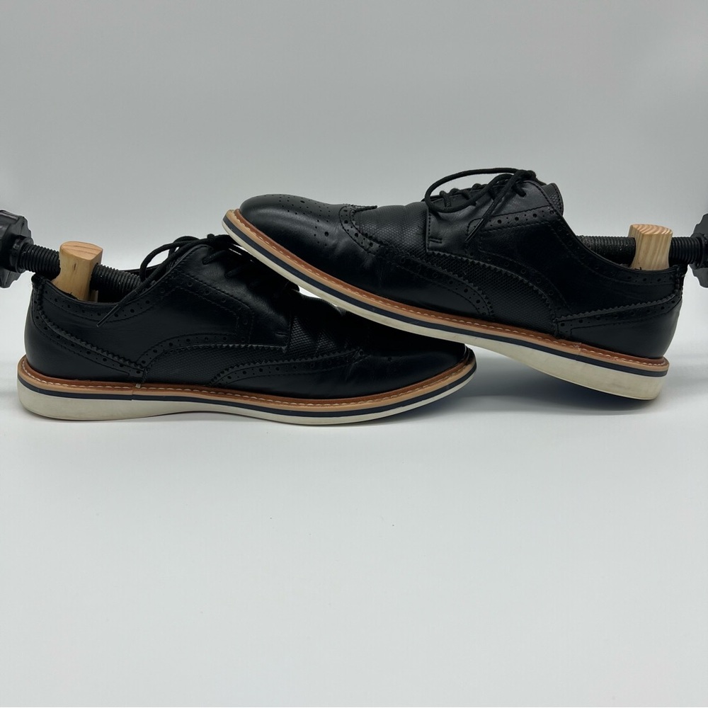Steve Madden Black Vikkin Shoes‎ Men 10 Round Toe Design with Ortholite - Picture 4 of 9